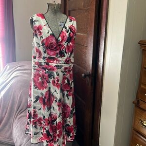 Beautiful Fushia dress with matching sweater